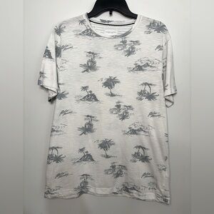 Denim & Flowers Palm Tree T-shirt, Crewneck, Men’s Medium